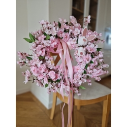 Wianek wiosenny na drzwi Kwitnąca Wiśnia